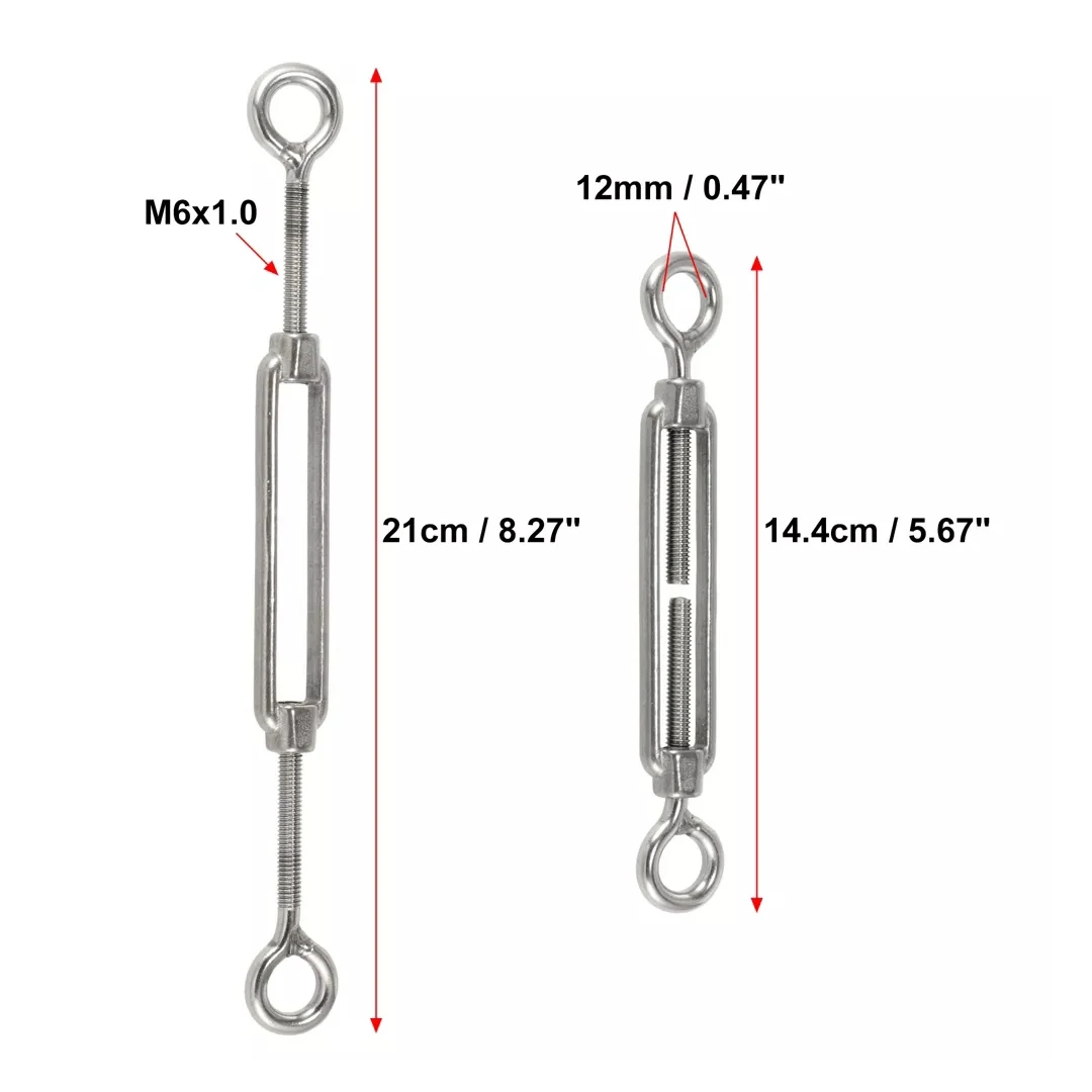 Us Type Buy 16mm M4 M22 Stainless Steel Open Body Cable Double Eye