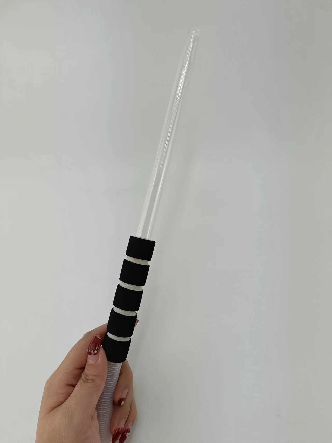 1.8 Meter PVC One Time Use Fancy Disposable Hookah Hose with Glass Tube Sponge Handle Hose for Smoking Shisha Hookah Accessories