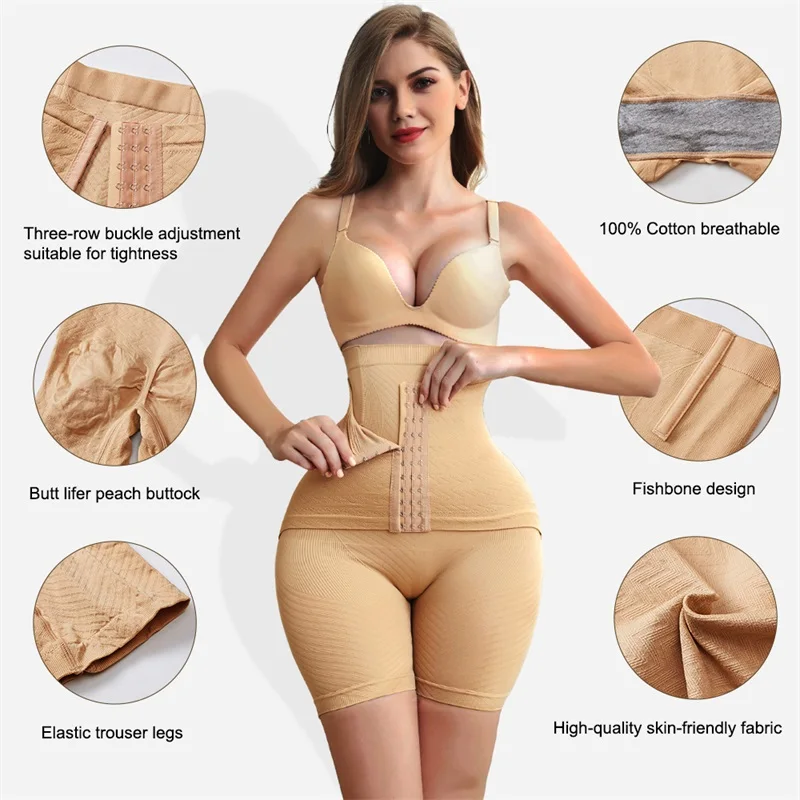 Professional Full Body Slimming Waist Trainer Tummy Control Butt Lifter Short Panty Women's Plus Size Corset Shaper Factory