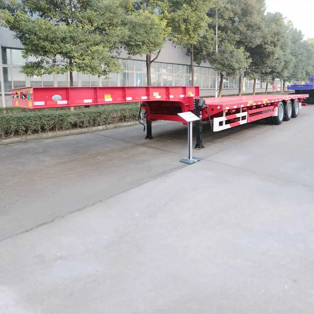 Hot Sale China Supply 3Axles 4Axles 60-80Tons Capacity Excavator Transport Low Bed Semi Trailer With Hydraulic Ramp manufacture