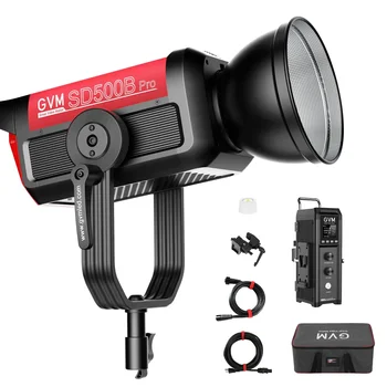 GVM Pro SD500B 500W Led Video Light Studio Lights with Bowen Mount 61600lux/1m CRI 97+ 2700-6800K Photography Lighting Kit detail image