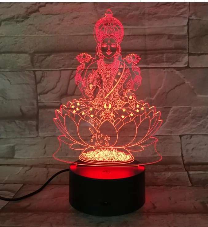 仏像デザイン LEDライト付き置物 仏像デザイン LEDライト付き置物