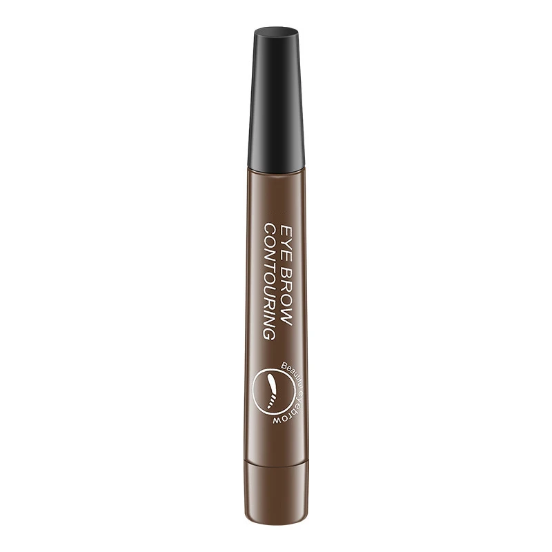 4 Colors 3D Microblading Waterproof Fork Tip Eyebrow Pencil Long Lasting Professional Fine Sketch Liquid Eye Brow Pen