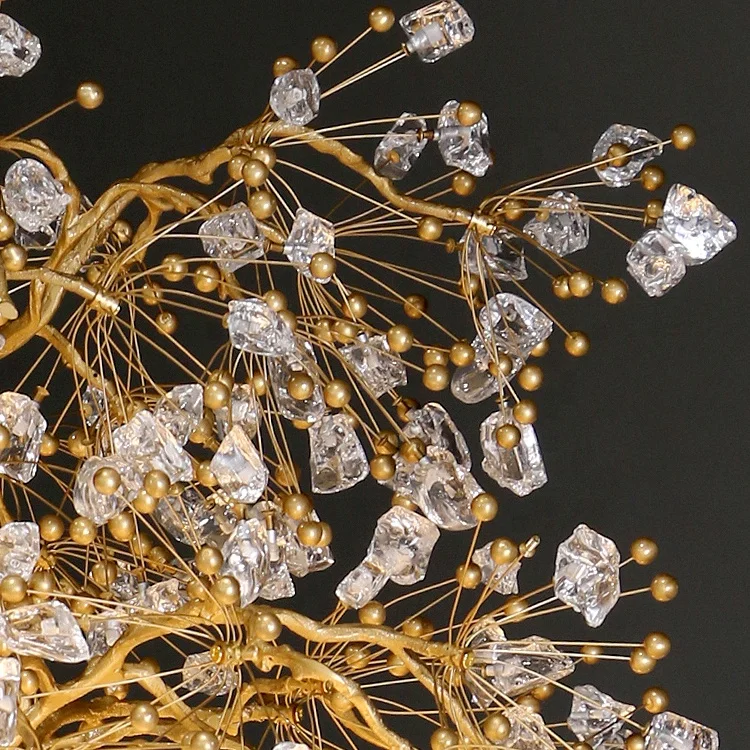 Светлая Роскошная полностью медная ветка магазин одежды люстра для виллы гостиной фары креативные Индивидуальные Светильники магазина