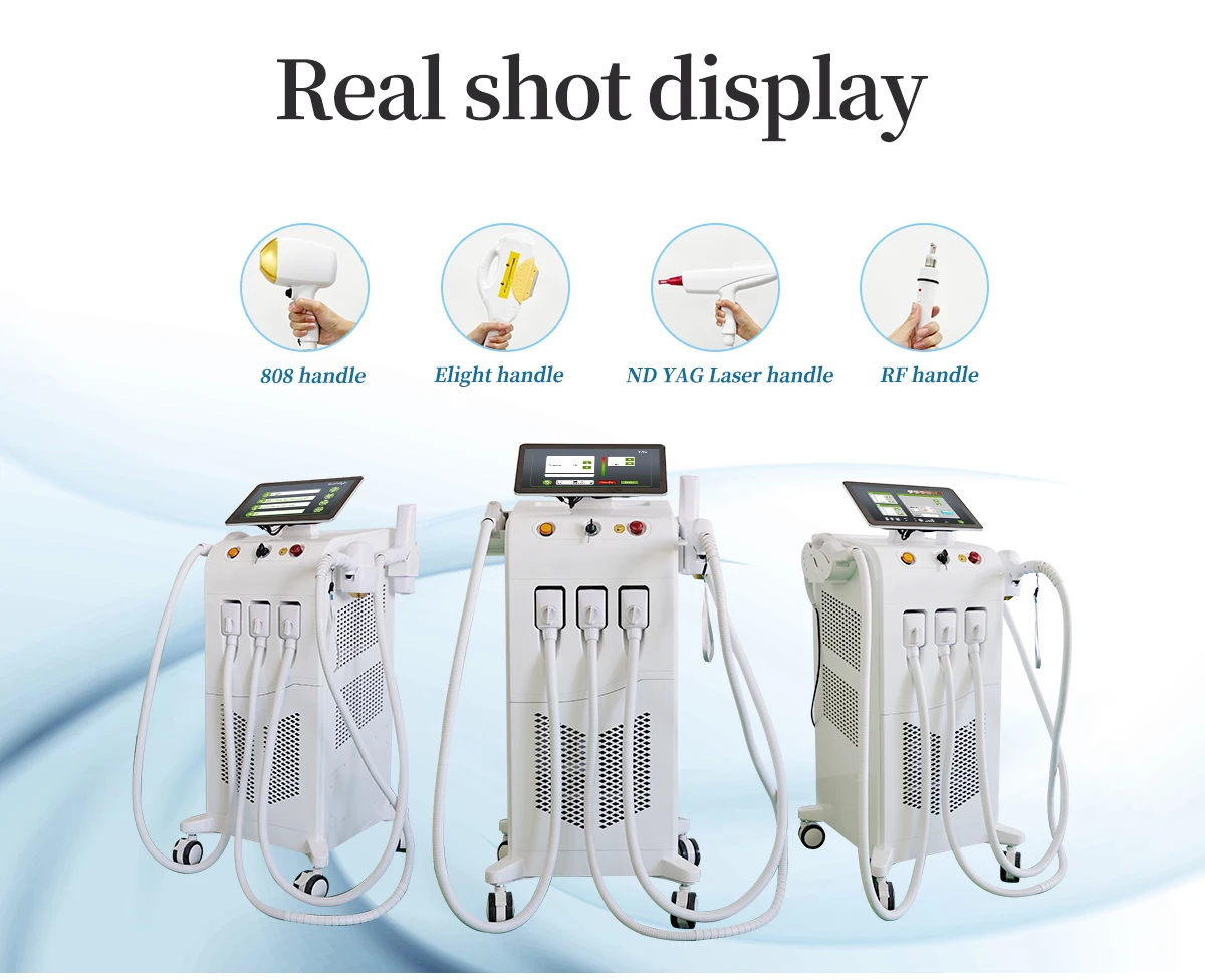 4In1 808 Diode Laser +IPL +ND YAG Multifunctional Tattoo Removal 808nm Hair Removal System IPL Skin Rejuvenation Machine