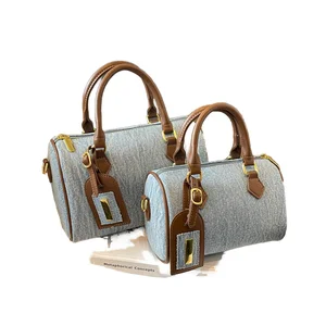 Wholesale New Trendy Lady Handbags Zipper Closure Casual Versatile Commuting Bag Versatile Denim Retro Bag for Women
