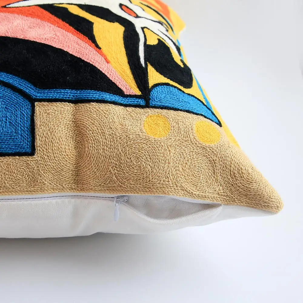 Custom Picasso Abstract Throw Pillows Cushion Cover Home Decorative Sofa Seat Embroidery Cushion Cover