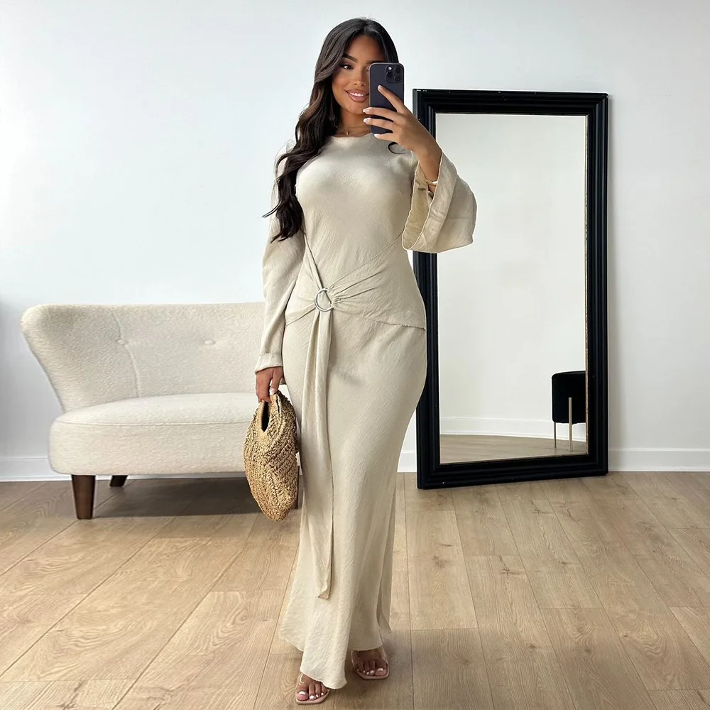 New Design Summer Middest East Muslim Women Elegant Dress Commuter Robe Abaya Women Muslim Dress for Party