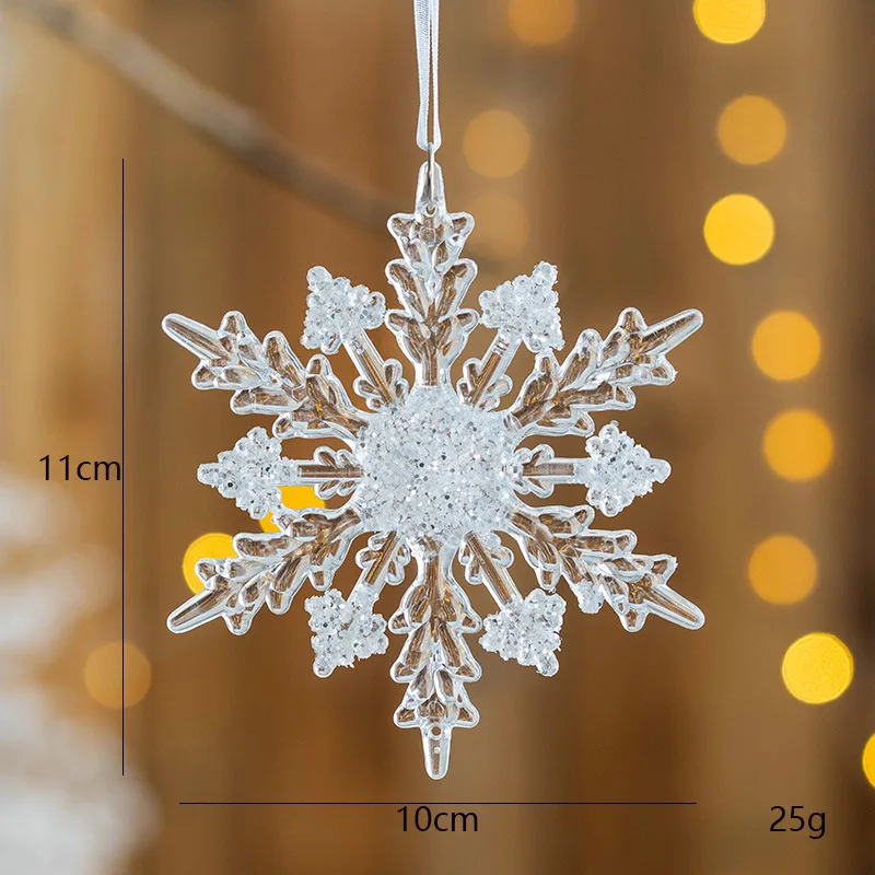 Clear Acrylic Snowflake Ornaments