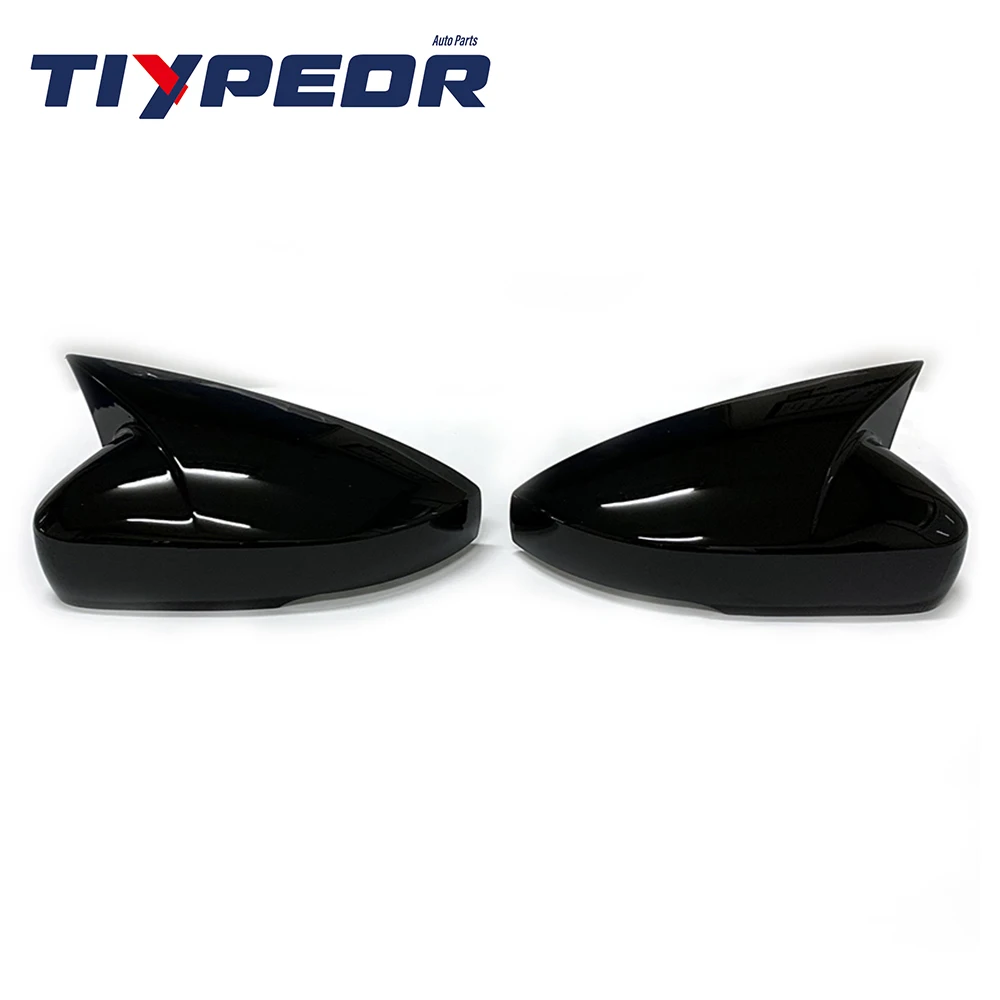 product abs auto reversing mirror cover cow horn rearview mirror cover for volkswagen vw polo 2014   2018 2015 2016 2017 car spoiler-3