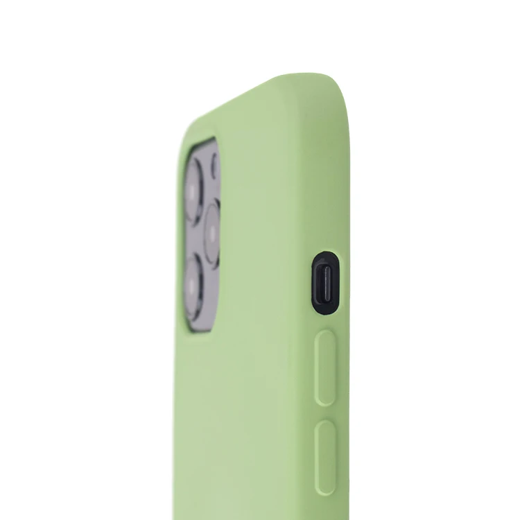 REALCASE Mobile Cover, Liquid Silicone Case Back Cover for Apple iPhone 12  | 12 Pro (S-Mint Green)