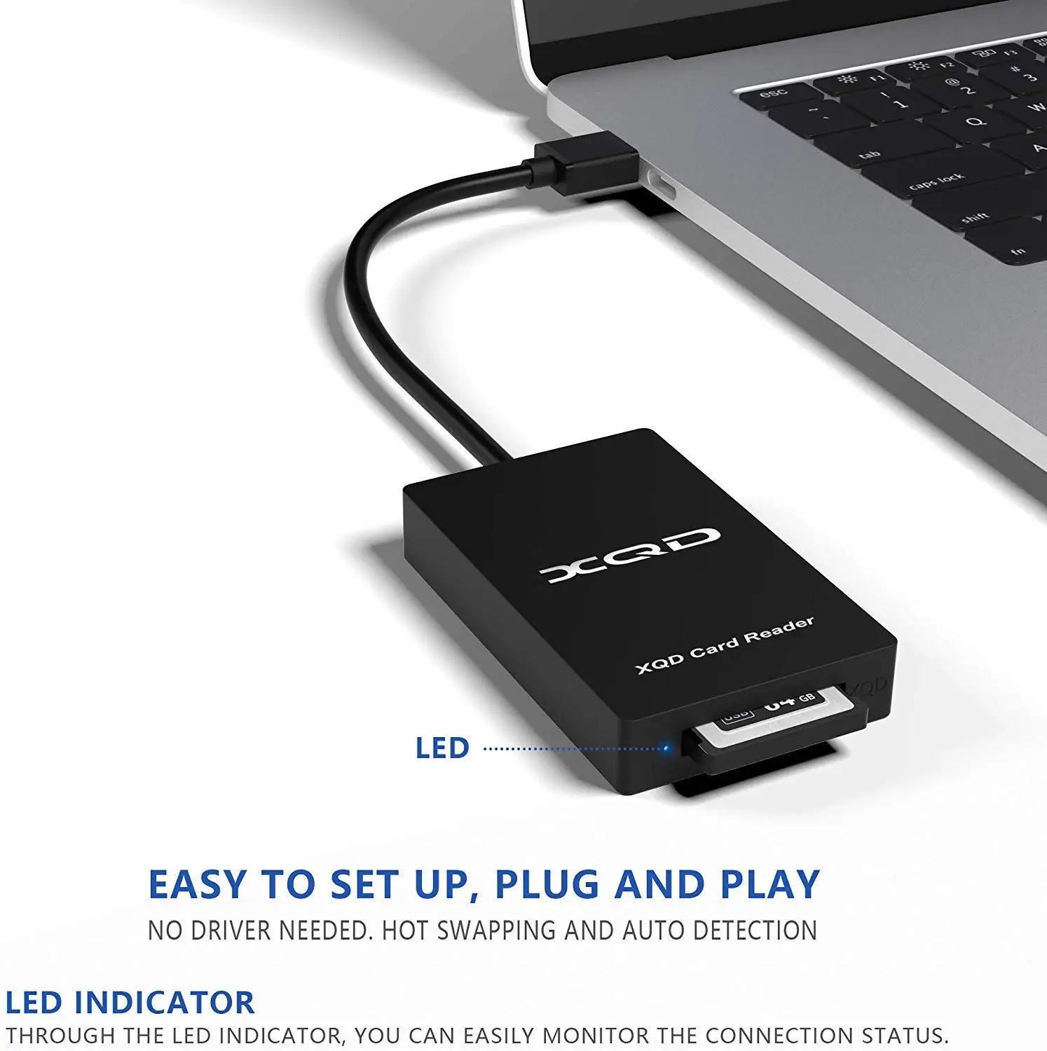 XQD Lettore Di Schede Sd,Type C XQD/SD Card Reader Dual Slot Memory Card Reader