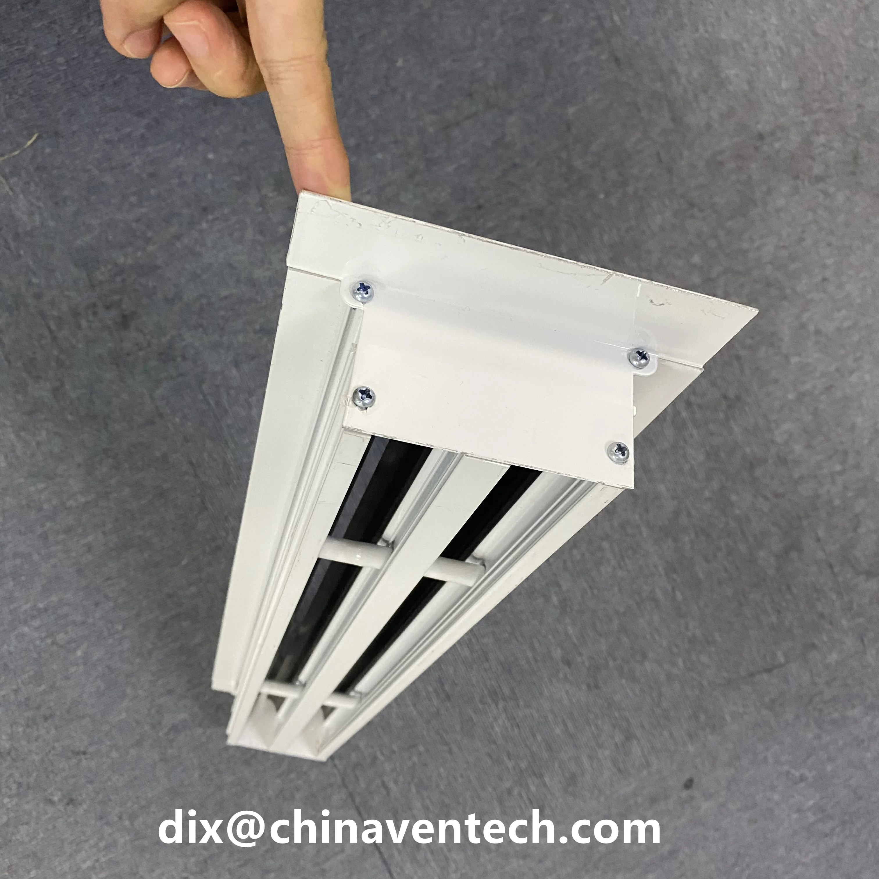 Hvac ducting mounted ventilation fresh air size customized plenum box supply air linear slot diffuser