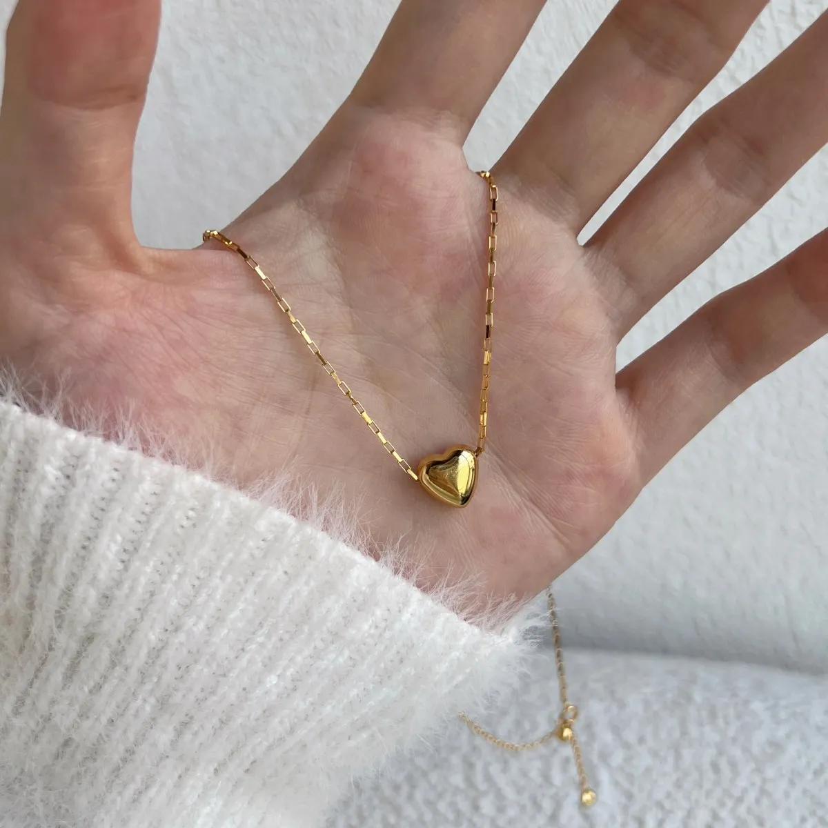 KAKODIY luxury design exquisite Korean style heart-shaped necklace 18K gold-plated jewelry 925 Sterling Silver accessories women's necklace detail 5