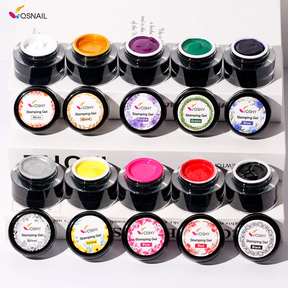 Private Label Multi-Color UV Nail Art Stamping Gel Crayon Option for Nail Painting Gel Paint