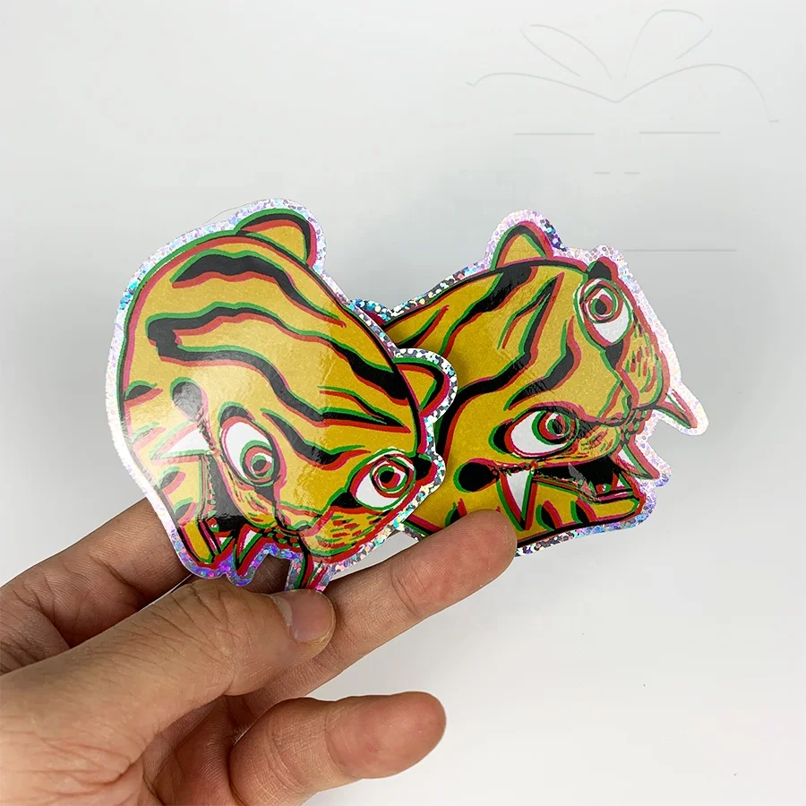 Uv Resist Waterproof Rainbow Silver Laser 3 D Hologram Sticker Uv Proof