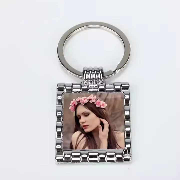 High Quality Sublimation One Side Printing Metal Keychain Blanks Custom  Logo Printing Keychains Metal A-13