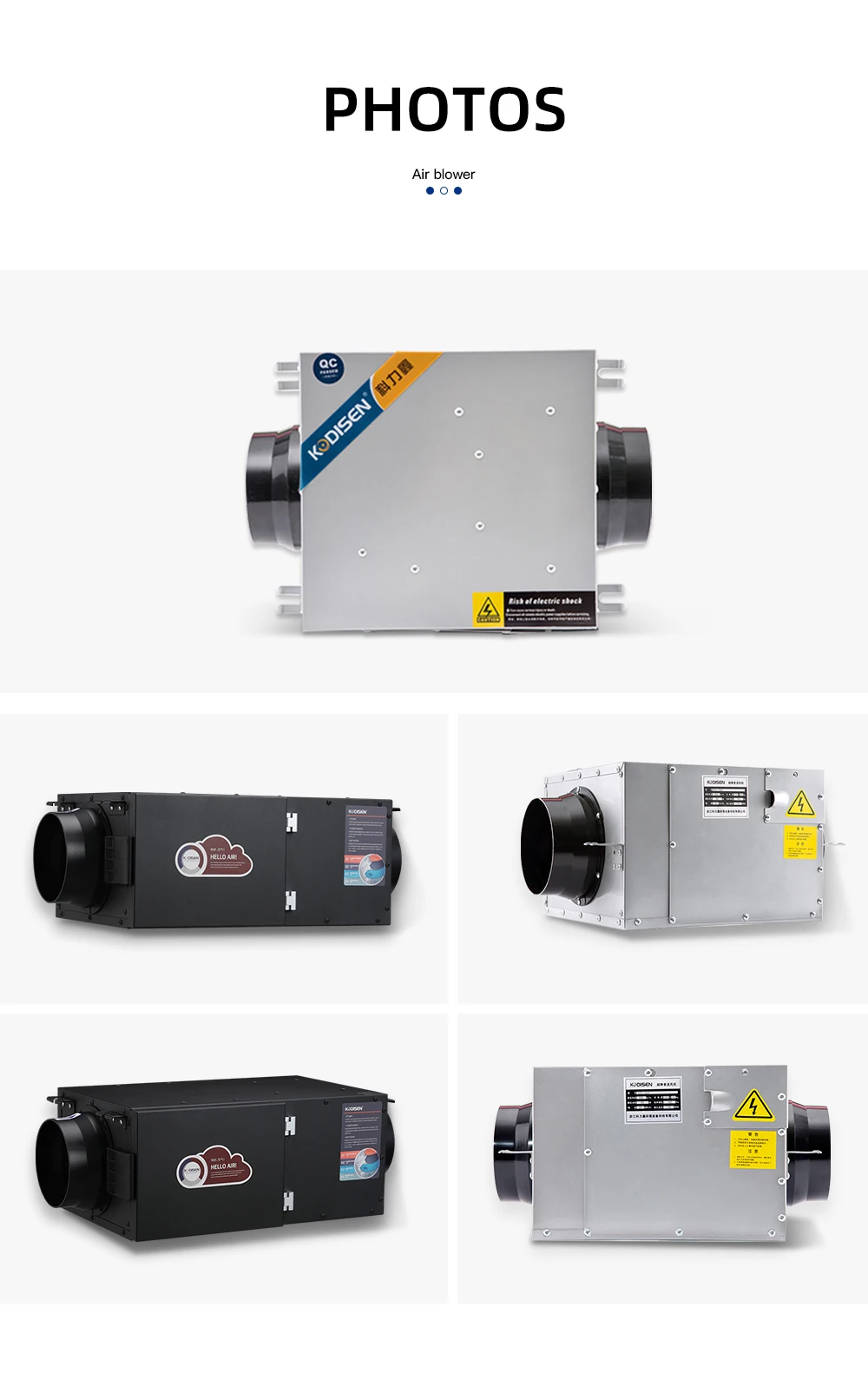 Energy Heat Recovery Unit, 500m3, Galvanized sheet - detail 6