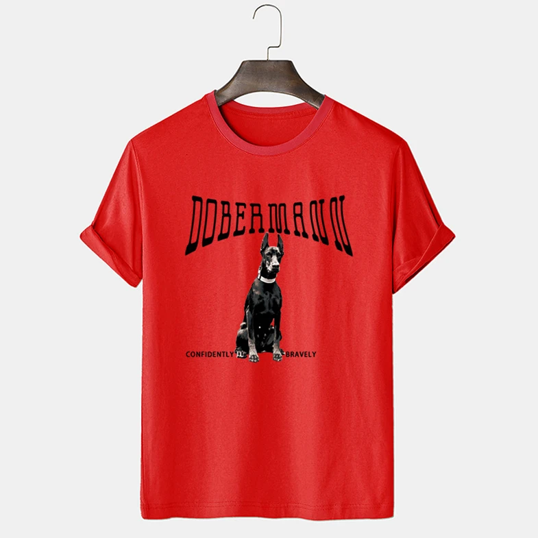 New Design Mens Clothing Plus Size Wholesale Custom Tshirt 100% Combed Premium Cotton Dog Printing t-shirt