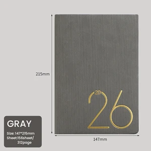 Daily Planner Notebook PU Leather A5/A6 Size Monthly Tabs Dated Schedule in English & Spanish for Organization