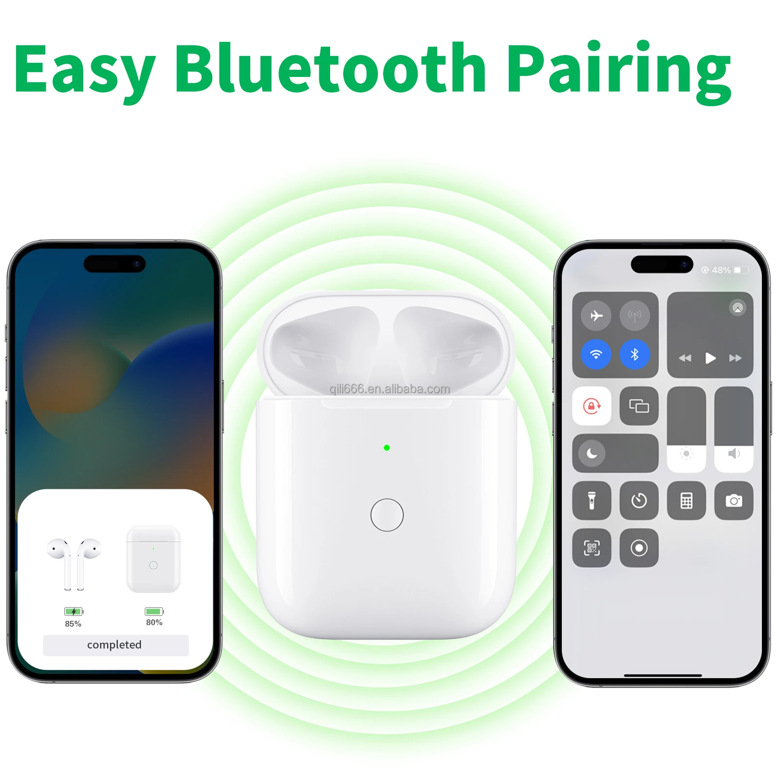 Replacement Wireless Charging case for AirPods 1/2 Generation Bluetooth Earphones Charging case 1st/2nd/3rd Generation