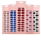 24pcs/box Packaging Press On Nail Wholesale Fake Nails Matte Gel Polish UV Press On Coloured Pre-Glue False Nails