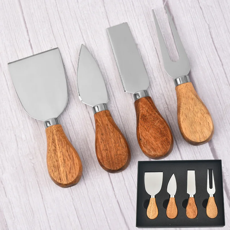 Wooden Handle Stainless Steel Butter Cheese Cutter Tool Bulk Spatula ...