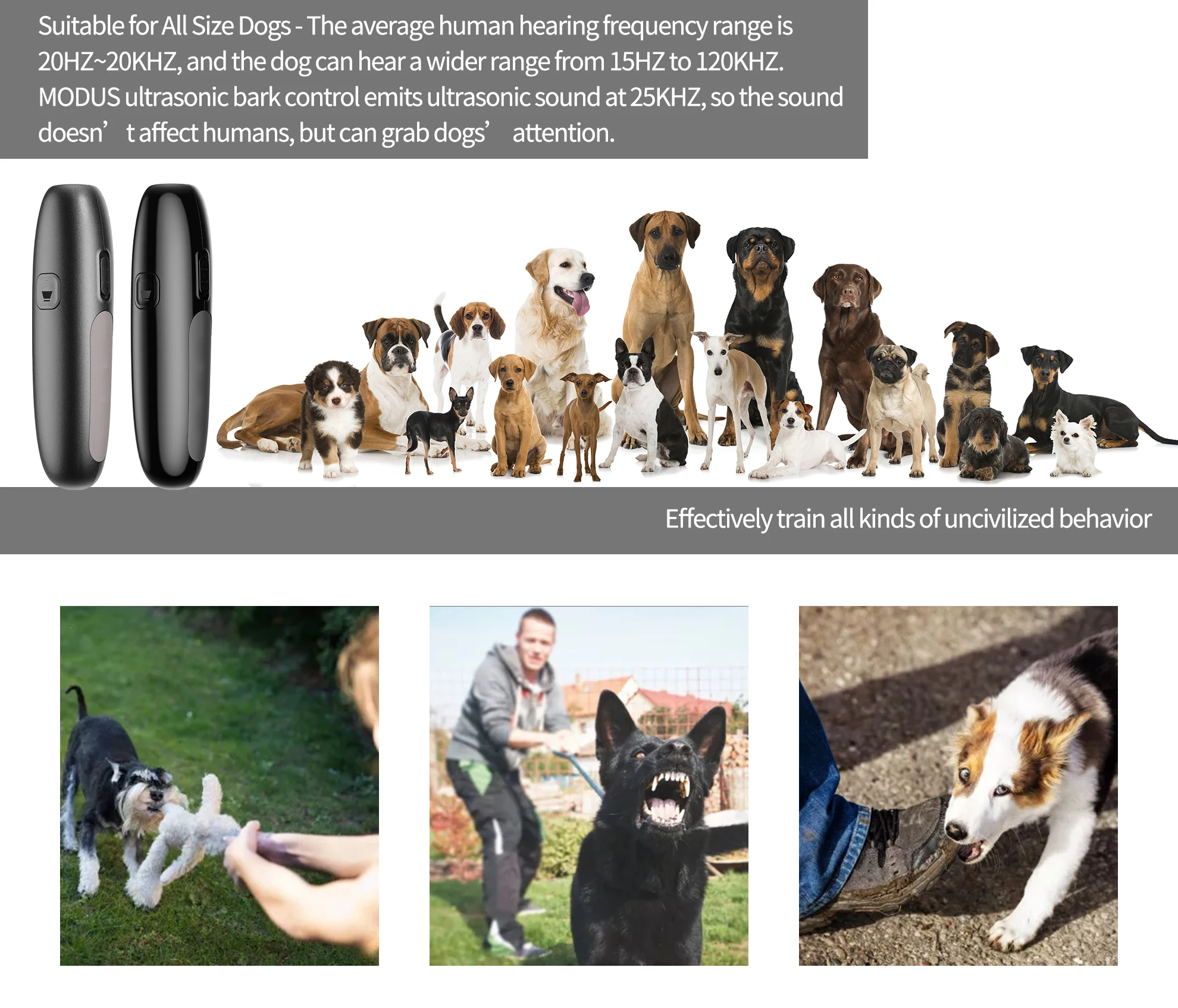 Handheld Ultrasonic Transducer Dog Repellent Anti Cat Dog Repeller Yard Ultrasonic