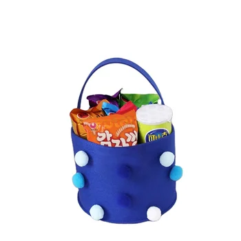 Wholesale Custom Cartoon Doll Mori 100 Days Hand Gift 22*18cm Full Moon Children's Cylindrical Felt Tote Bag Storage Boxes Bins