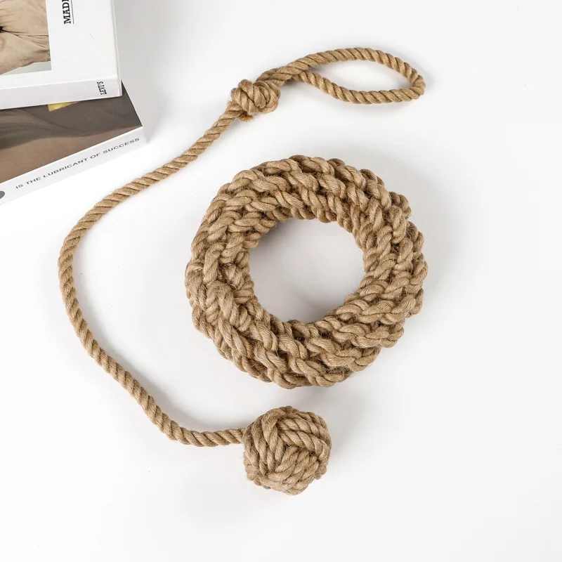 Pet Supplies Sustainable Natural Cotton Hemp Organic Tough Rope Dog Toy ...