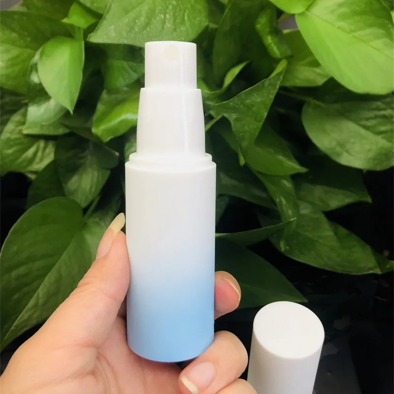 Pink Blue 15ml 30ml 50ml 80ml 100ml 120ml Cosmetic Airless Pump Spray Bottle Gradient pink Blue Refill Airless Pump Bottle