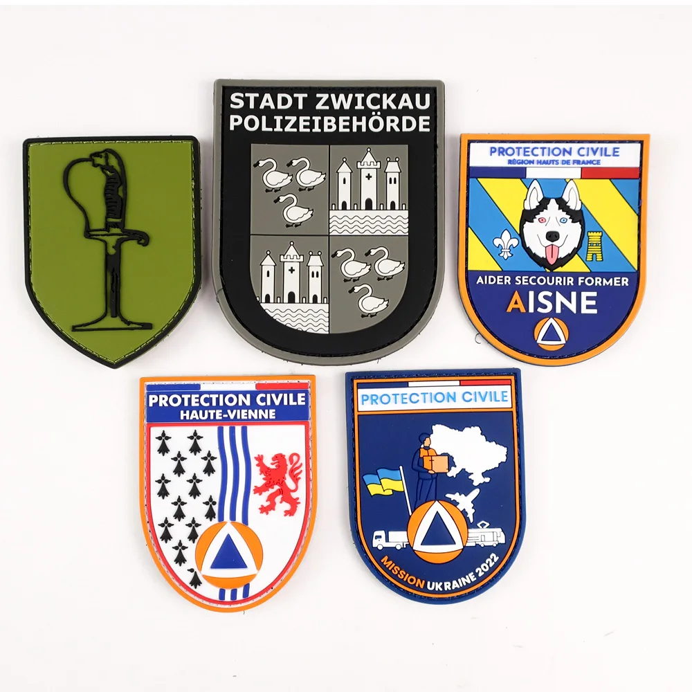 Custom Made PVC Rubber Patches, Silicone Rubber Pvc Patches, PVC 3D Embossed Patch