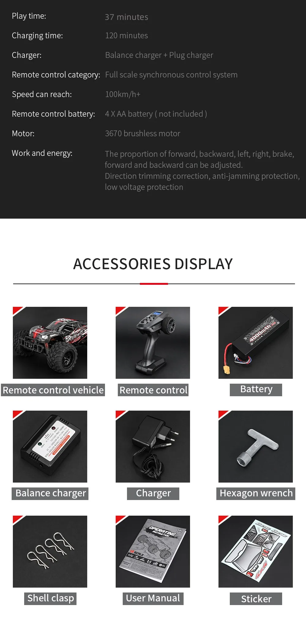 Professional Hoshi N518 Rc Car 4wd 1/8 Scale 100km/h Rc Brushless ...