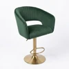 Velours vert foncé + métal doré brossé