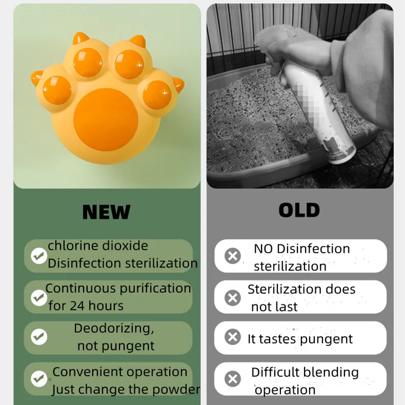 Hotselling Odor Cat Litter Box Deodorizer Automatic Sterilization Pet