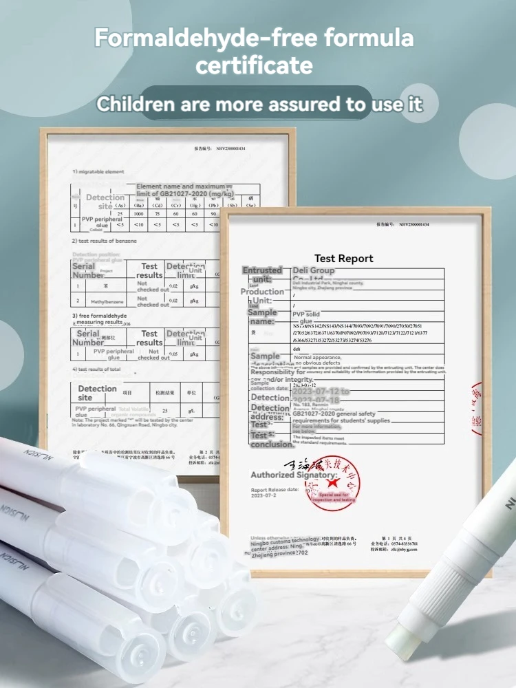 Deli NS141 Newsay Pen Type Solid Glue Stick 3 Packs of Mixed Color High Viscosity Safe Non-toxic and Non-formaldehyde