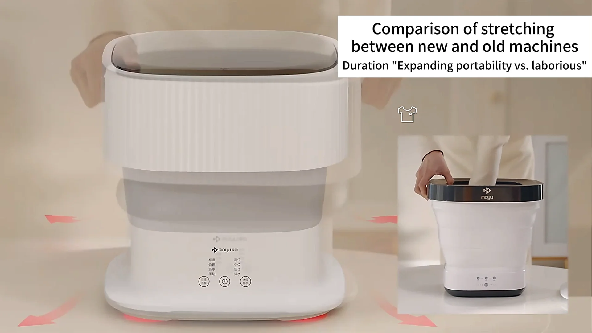 Xiaomi Youpin Moyu 9l Mini Foldable Washing Machine With Drying
