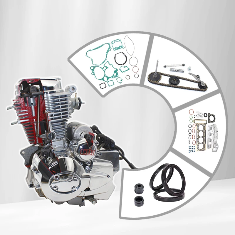 HONDA CD 70 Motorcycle Engine Gasket Round Flat Rubber Gasket with Plastic and Metal Silicone Material Packed in a Bag