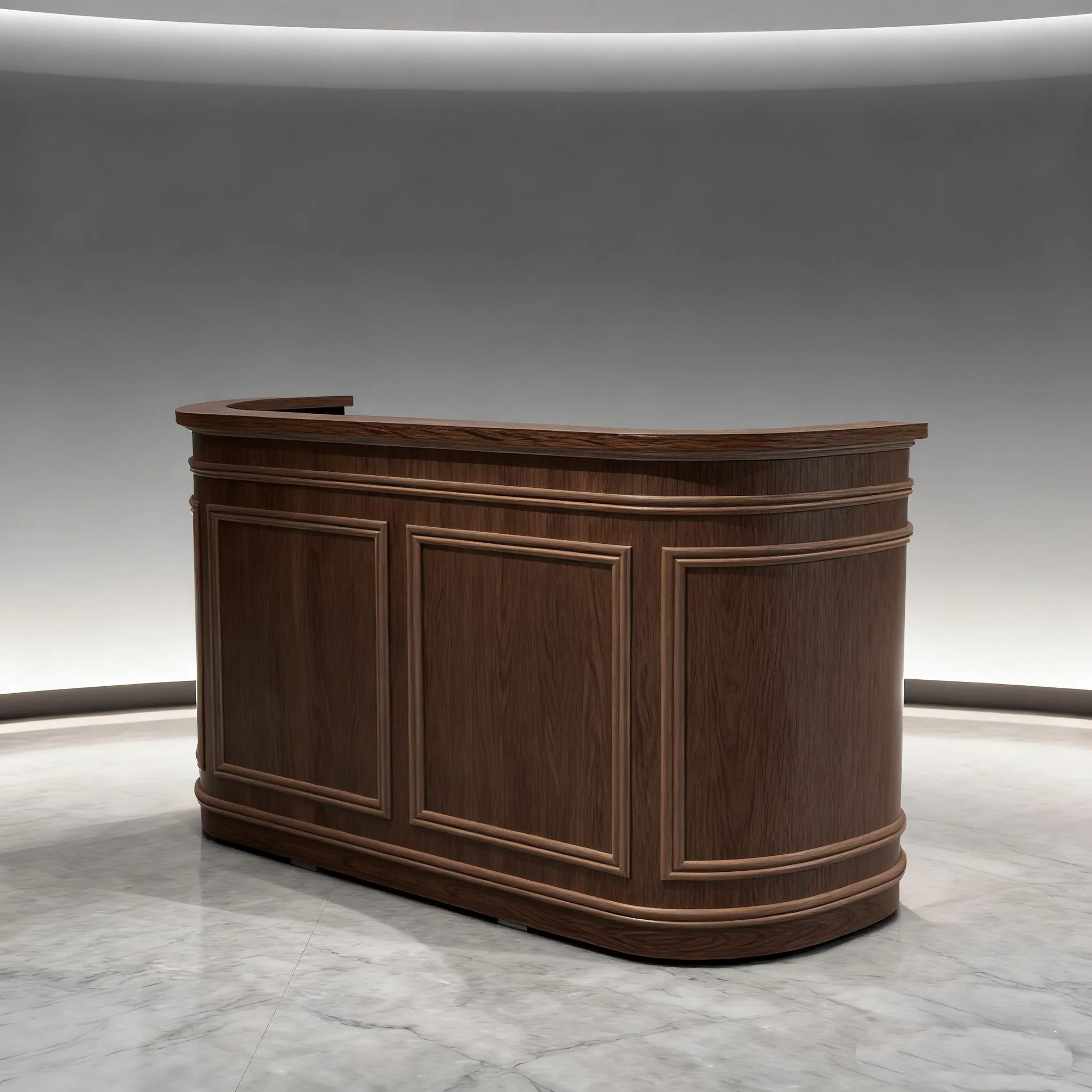 Vintage Solid Wood Bar Counter Cashier Desk Hotel Company Lobby