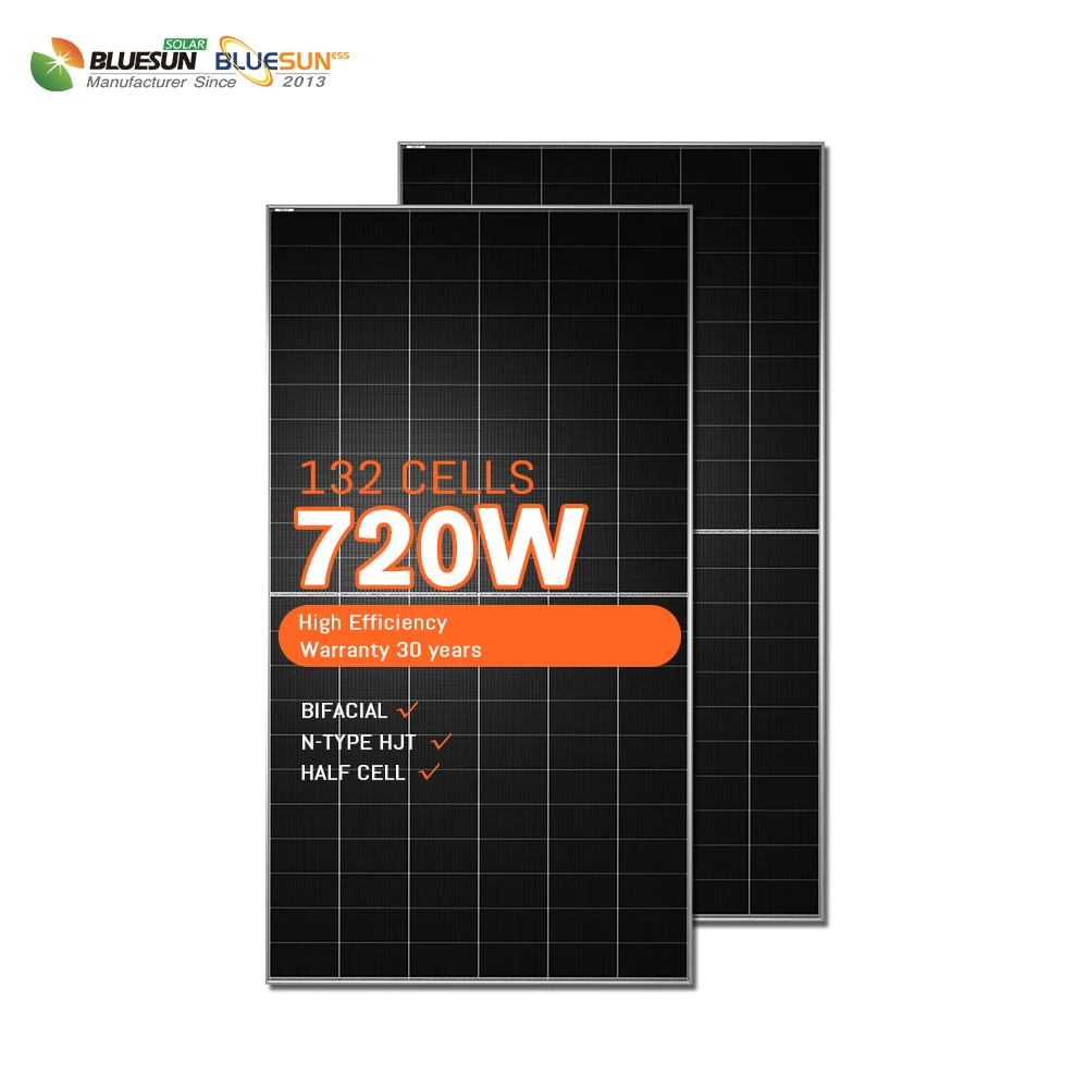 Advanced Technology Solar Panel Kit Half Cut Cell PV Module 700W 720W HJT Solar