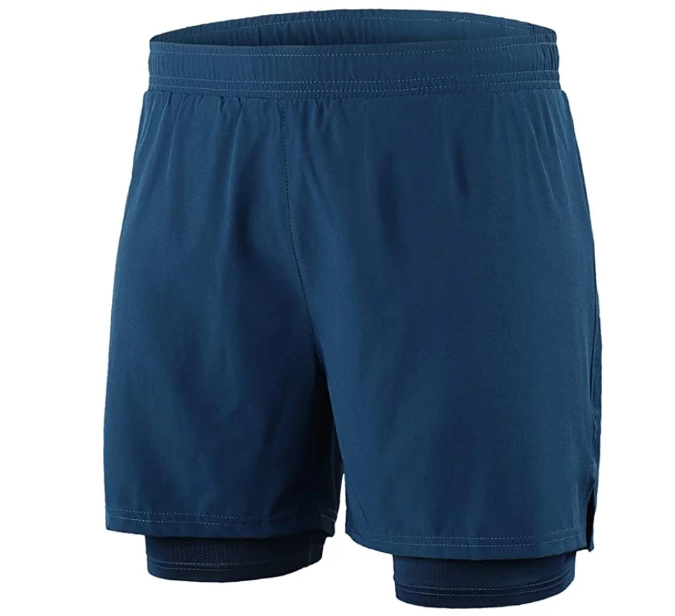 fashion customize logo spandex 2 in 1 fitted sweat biker shorts