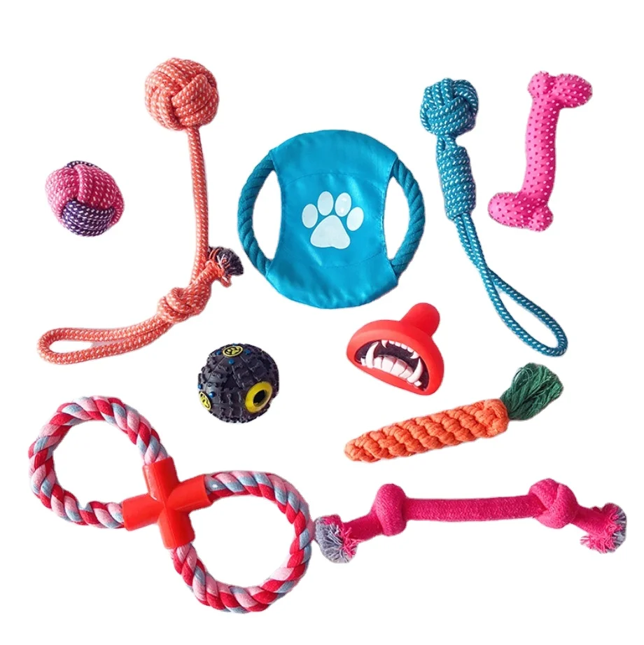 Puppy Dog Chew Toys Teething Training Interactive Toy Gift Set for Small and Medium Dogs01310490 