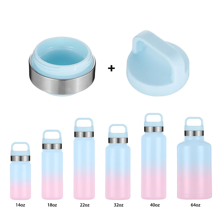 2024 New 2 in 1 Function Lid Custom logo Water Bottle  Double Wall Vacuum Insulated Water Bottle