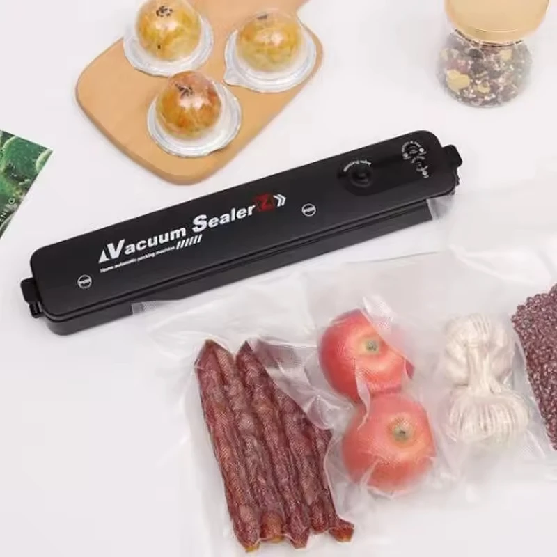 Mini máquina elétrica seladora a vácuo para alimentos, sistema automático de selagem a ar, sucção multifuncional para uso doméstico, seladora a vácuo para alimentos