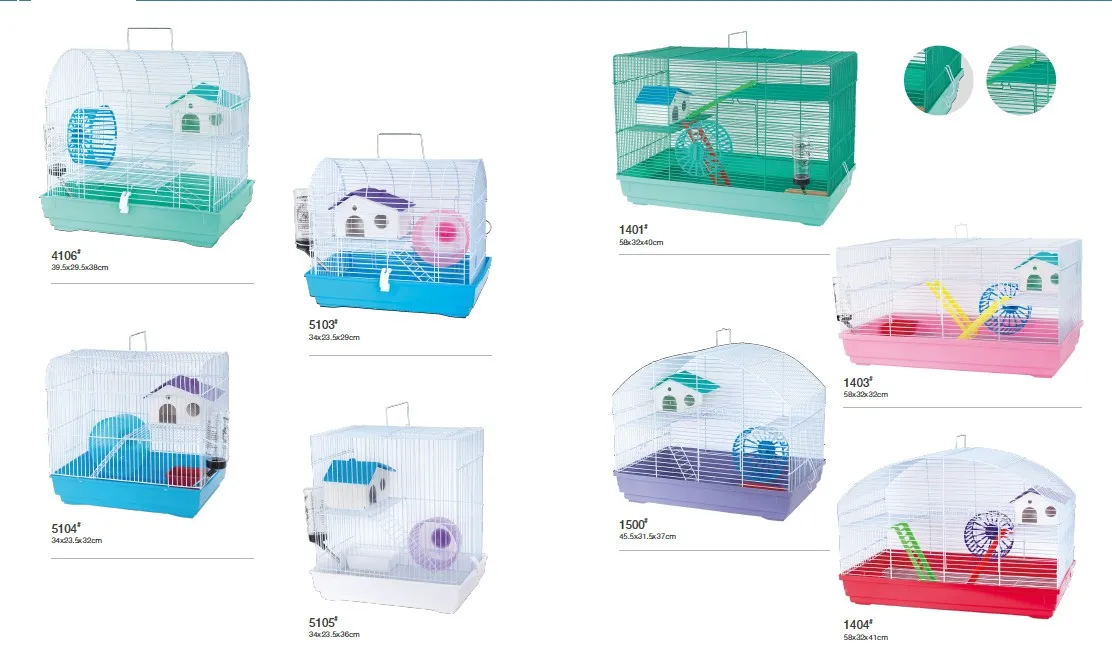 High quality plastic big space house with roller and slide  hamster cage