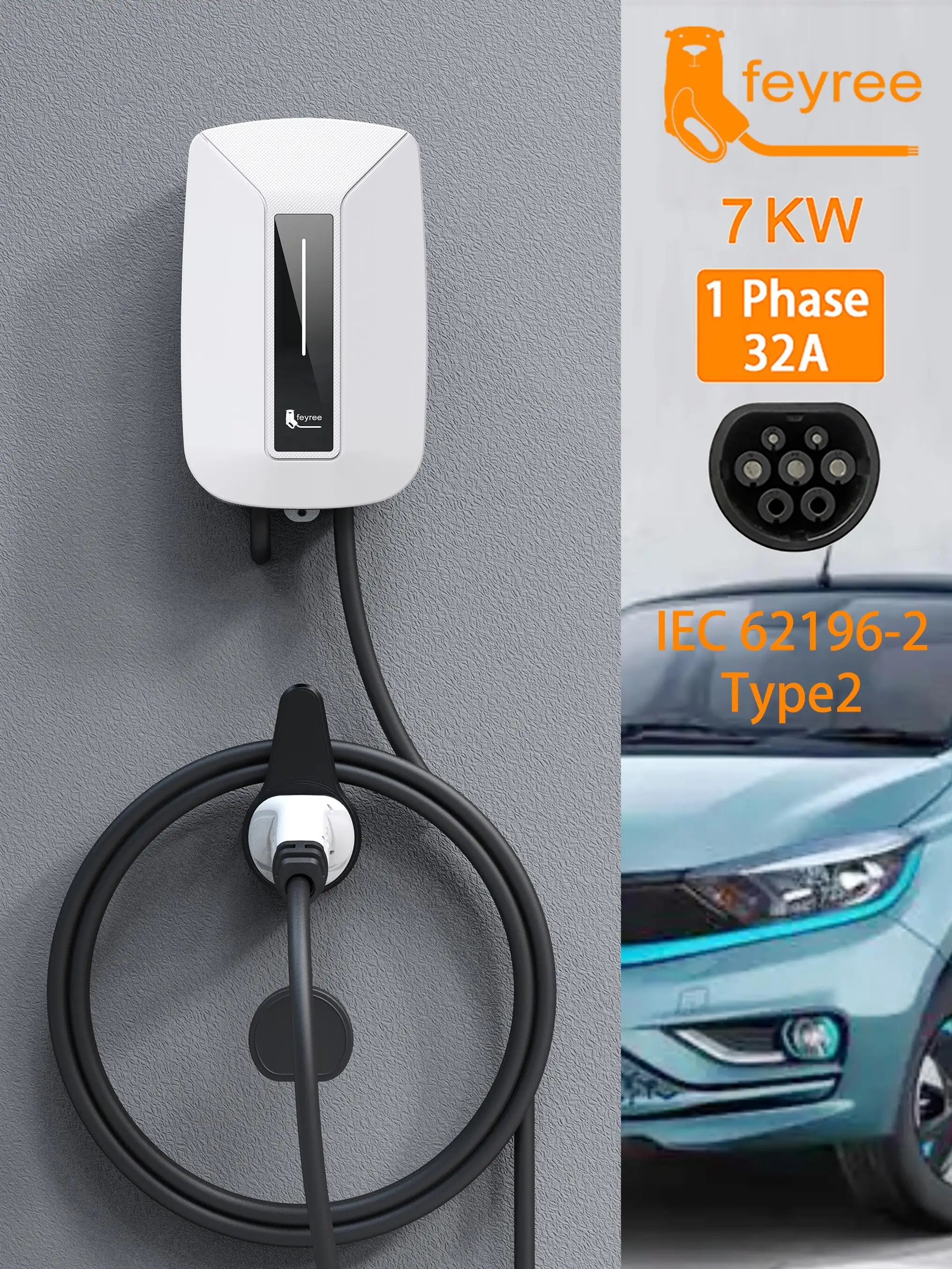 Feyree Evse Wallbox Ev Car Charger Electric Vehicle Charging Stations