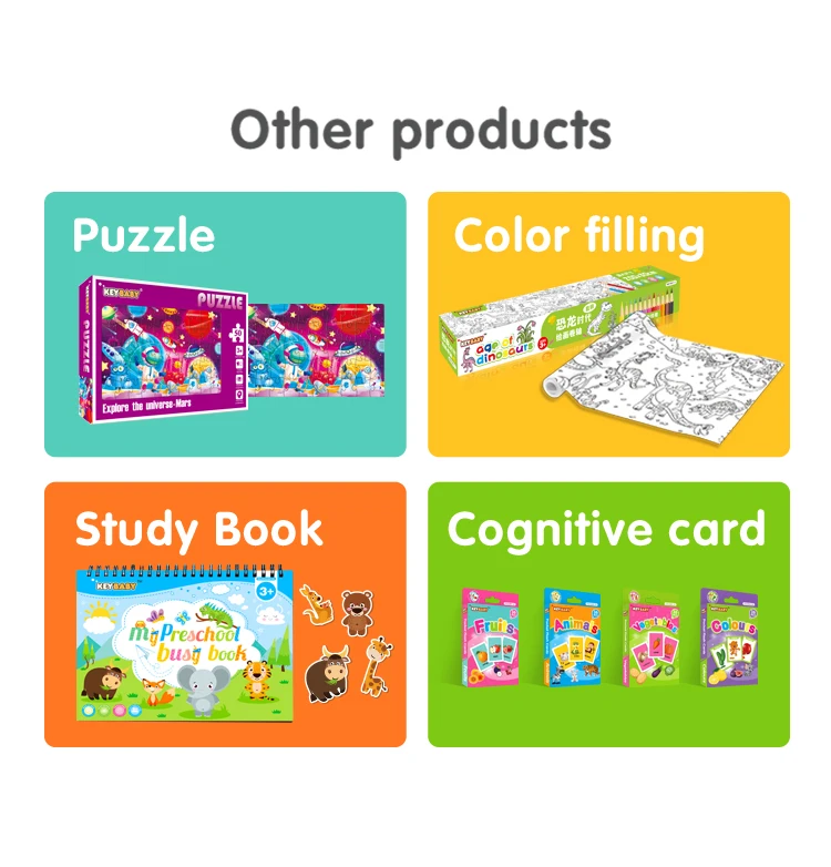 product keybaby coloring book sets drawing painting book printing for children kids with palette water and pen-32