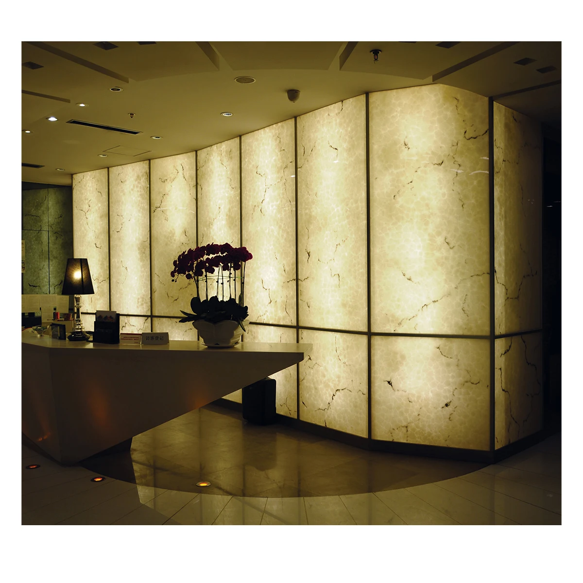 Translucent Stone White Marble Faux Alabaster Big Slab Sheets Modern Design Eco-Friendly Waterproof for Hotel Countertops Walls