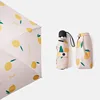 Jaune citron-50 fois 6 os-parapluie de fruits de protection solaire à gomme noire