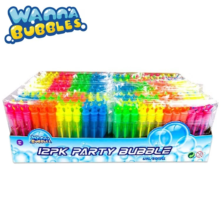 Wholesale Outdoor Wedding Party Toy Kids Plastic Bubbles Wand Small Tube Mini Soap Bubble